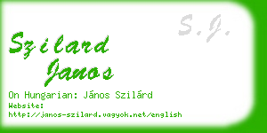 szilard janos business card