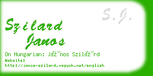 szilard janos business card